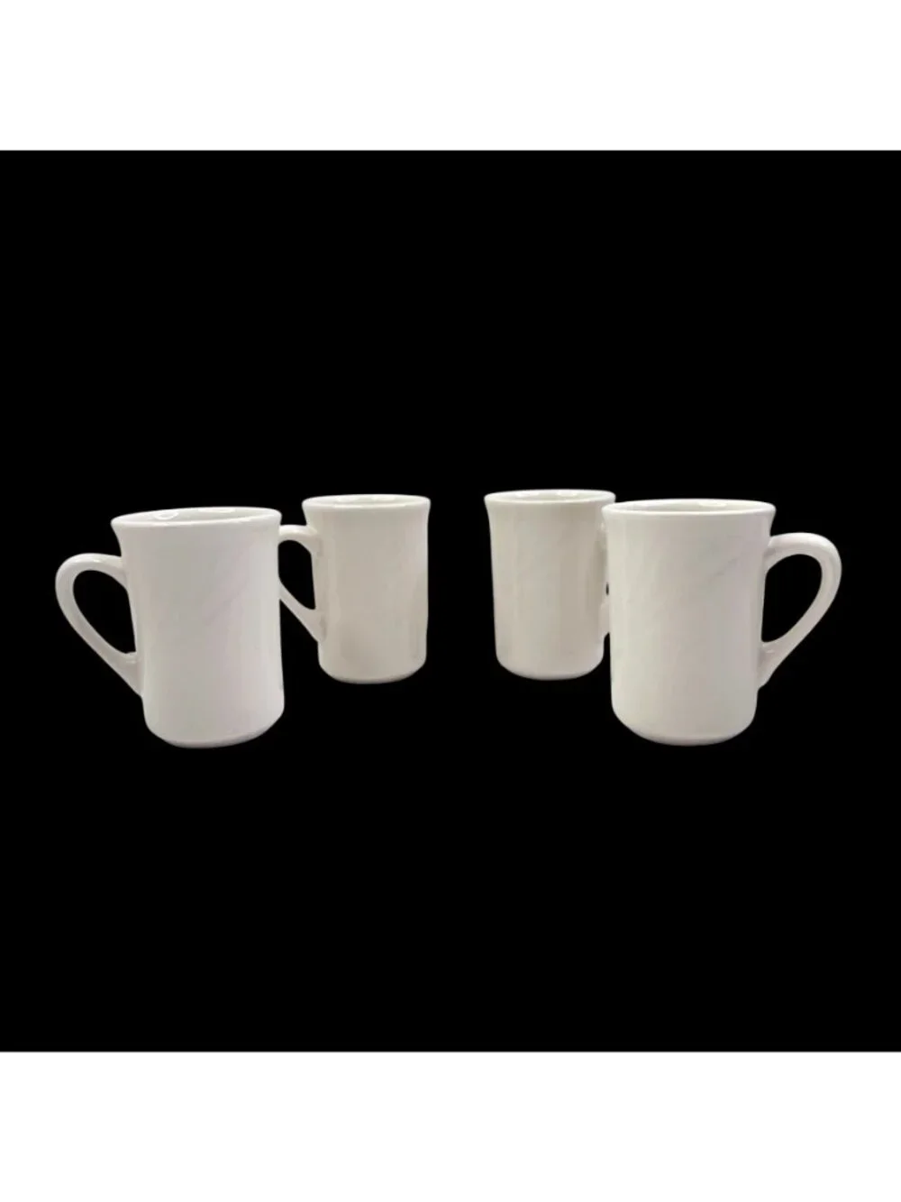 Set of 4 Tuxton Bistro Ceramic Coffee Mugs 9 oz Eggshell Restaurant Diner Cup